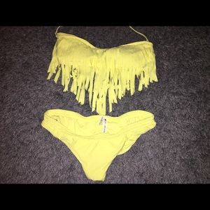 Yellow boys and arrows bikini